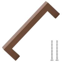 Handvatten 10 st 128 mm roestvrij staal bronskleurig - thumbnail