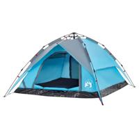VidaXL Koepeltent 4-persoons snelontgrendeling blauw - thumbnail