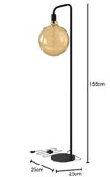 Vloerlamp U-Line Zwart - thumbnail