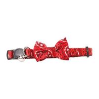 Pawise Cat collar met Bowknot rood - thumbnail