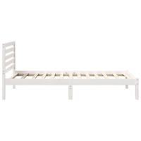Bedframe met hoofdeinde Wit 90 x 190 cm Massief grenenhout - thumbnail