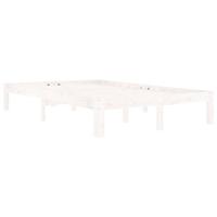 Bedframe massief grenenhout wit 120x200 cm - thumbnail