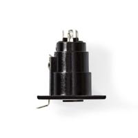 Bevestiging voor XLR-behuizing | XLR 3-pins female | Zwart - thumbnail
