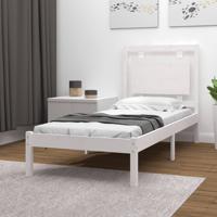 Bedframe massief hout wit 120x190 cm - thumbnail