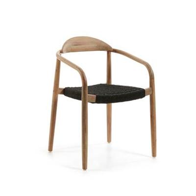 Kave Home Nina armstoel Beige/Zwart