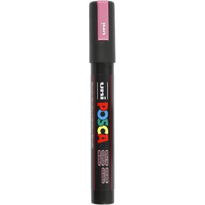 Uni-Posca Posca marker, afm pc-5m, lijndikte 2,5 mm, medium, metallic pink, 1 stuk