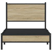 Bedframe zonder matras metaal sonoma eikenkleurig 90x200 cm - thumbnail