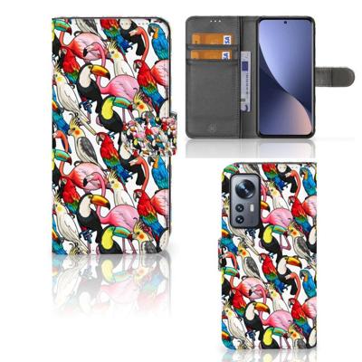 Xiaomi 12 | 12X | Telefoonhoesje | Met pasjeshouder | Birds