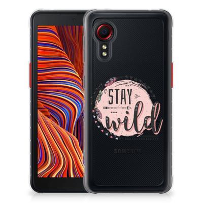 Samsung Galaxy Xcover 5 Telefoonhoesje met Naam Boho Stay Wild Samsung Galaxy Xcover 5 Telefoonhoesje met Naam Boho Stay Wild