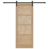 Schuifdeur Naturel en zwart 83 x 211 cm - thumbnail