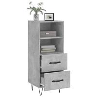 Dressoir 34,5x34x90 cm bewerkt hout betongrijs - thumbnail