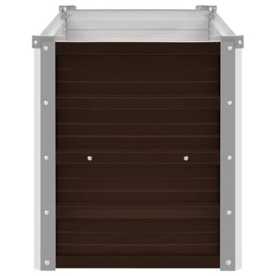 VidaXL Plantenbak verhoogd 100x40x45 cm gegalvaniseerd staal bruin VidaXL Plantenbak verhoogd 100x40x45 cm gegalvaniseerd staal bruin