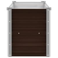 VidaXL Plantenbak verhoogd 100x40x45 cm gegalvaniseerd staal bruin - thumbnail