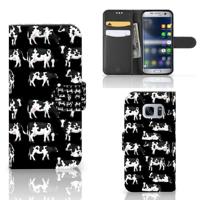 Samsung Galaxy S7 | Telefoonhoesje | Met pasjeshouder | Koetjes - thumbnail