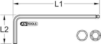 KS Tools 151.29025 Haakse schroevendraaier 2.5 mm