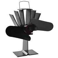 VidaXL Kachelventilator met 2 vinnen zwart - thumbnail