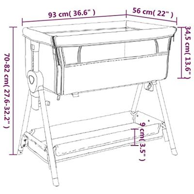 Babybox met matras linnen taupe - thumbnail