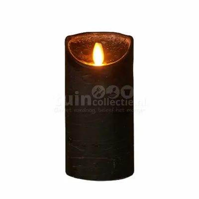 Kaars wax rustiek bewegende vlam 7,5x15 cm zwart b.o. Anna's Collection - Annas collection Kaars wax rustiek bewegende vlam 7,5x15 cm zwart b.o. Anna's Collection - Annas collection
