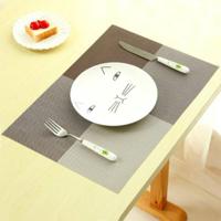 2 stuks PVC eettafel placemat Europa stijl keuken gereedschap tafelgerei pad Coaster koffie thee placemat (koffie) - thumbnail