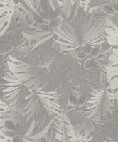 Noordwand Botanica Behang met grote bladeren in metallic goud-chrome 33302 - thumbnail