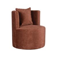 LABEL51 Fauteuil Evy - Rust - Velours - 65 cm - thumbnail