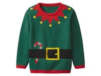 lupilu Kinder kersttrui met lampjes (Groen, 122/128) - thumbnail