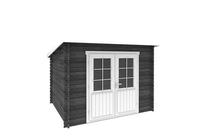 Interflex 3025L Blokhut 300x250 cm 28 mm vuren exterieur gecoat- Lessenaarsdak- Hout- Interflex Interflex 3025L Blokhut 300x250 cm 28 mm vuren exterieur gecoat- Lessenaarsdak- Hout- Interflex