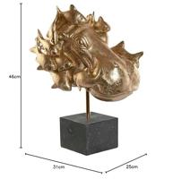 Decoratieve figuren Home ESPRIT Zwart Gouden Nijlpaard 33 x 21,5 x 45 cm - thumbnail
