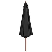 Parasol met houten paal 350 cm antraciet - thumbnail
