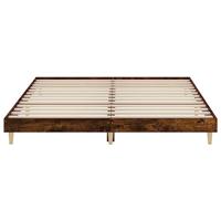 Bedframe zonder matras hout gerookt eikenkleurig 140x200 cm - thumbnail