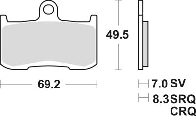 TRW -lucas remblok "mcb 737" brake pad mcb 737 sv sintered metal