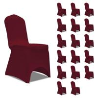 Stoelhoezen stretch 18 st bordeauxrood - thumbnail