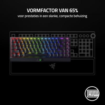 Razer BlackWidow V3 Mini HyperSpeed Zwart - Razer Linear Yellow - thumbnail