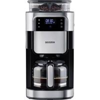 Severin KA 4813 Koffiezetapparaat Zwart, RVS (geborsteld) Capaciteit koppen: 10 Display, Glazen kan, Met koffiemolen, Timerfunctie, Warmhoudfunctie, Met - thumbnail