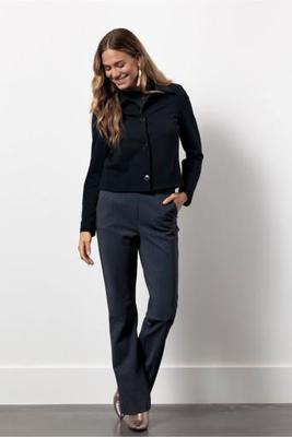 Flair bnd pinstripe trousers - antraciet/dark blue - 13387