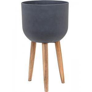 Refined Retro bloempot op poten 74x40cm donkergrijs Refined Retro bloempot op poten 74x40cm donkergrijs