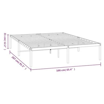 Bedframe metaal zwart 160x200 cm Bedframe metaal zwart 160x200 cm