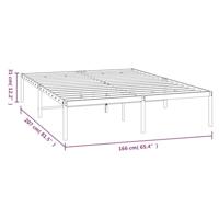 Bedframe metaal wit 160x200 cm - thumbnail