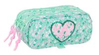Pennenetui met 3 vakken Safta Cuore Munt 21,5 x 10 x 8 cm - thumbnail