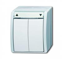 ABB 2CKA001085A1625 Schakelaar IP44 Zuiver wit (RAL 9010), Wit - thumbnail