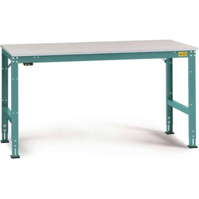 Manuflex LU4003.5021 ESD ESD-werktafel universele standaard achtergrond tafel met rubber schijf, bxdxh = 1000 x 600 x 760-870 mm Waterblauw Manuflex LU4003.5021 ESD ESD-werktafel universele standaard achtergrond tafel met rubber schijf, bxdxh = 1000 x 600 x 760-870 mm Waterblauw