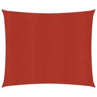 VidaXL Zonnezeil 160 g/m² 2x2 m hdpe rood - thumbnail