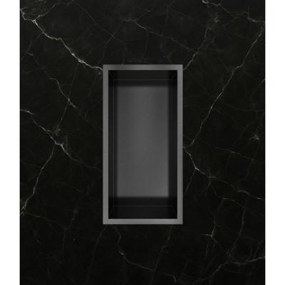 Hotbath &More Inbouwnis - 30 x 15 x 10 cm - Geborsteld Zwart PVD