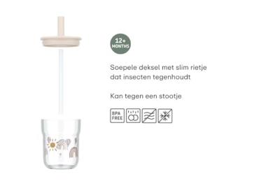Mepal kinderglas mio 250 ml met rietje forest friends Mepal kinderglas mio 250 ml met rietje forest friends
