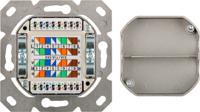 Goobay 68246 CAT 6 inbouwdoos (UP), 2 x RJ45 UAE stopcontact, 1 Gigabit ethernet, databose, netwerkdoos voor inbouw, afgeschermd - thumbnail