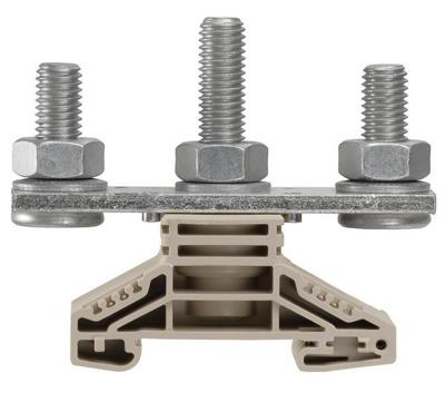 Weidmüller 1789790000 Doorgangsserieklem Boutaansluiting Donkerbeige 10 stuk(s)