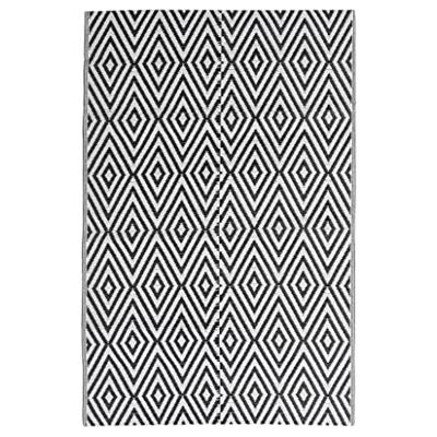 VidaXL Buitenkleed arakil 140x200 cm polypropeen zwart VidaXL Buitenkleed arakil 140x200 cm polypropeen zwart