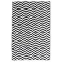 VidaXL Buitenkleed arakil 140x200 cm polypropeen zwart - thumbnail