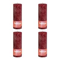 Bolsius rustiek stompkaars 190/68 velvet red a4 - thumbnail