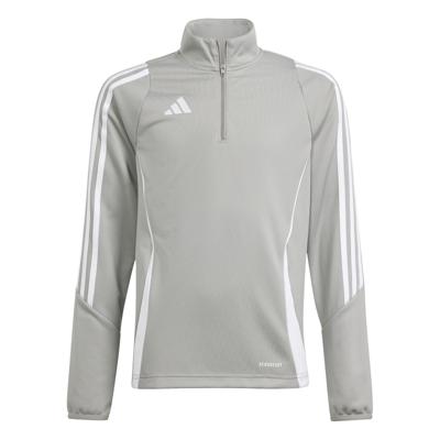 adidas Tiro 24 Trainingstrui 1/4-Zip Kids Lichtgrijs Wit